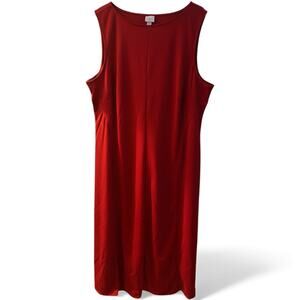 Womens' Sleeveless Knit Maxi Dress - A New Day Red XXL